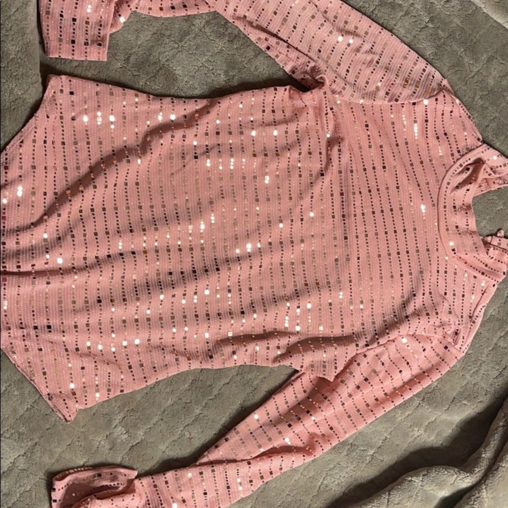 Sparkly pink bodysuit